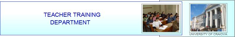 The site of The Department of Teacher Training - University of Craiova