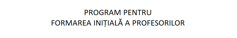 Programul de studii privind certificarea competențelor pentru profesia didactic